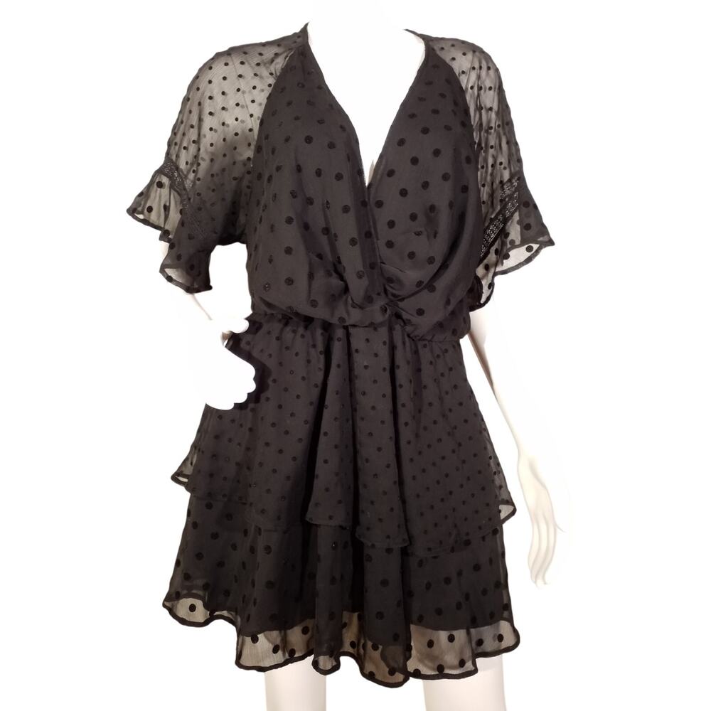 Zara Black Polka Dot Mini Dress